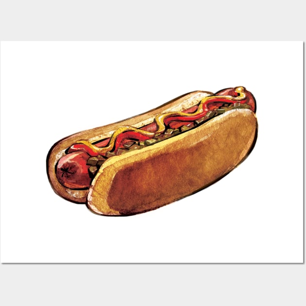 Just Hot Dog Wall Art by jessicawarrick